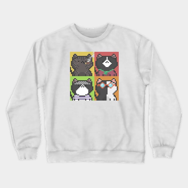 Pixel Cat Tile 033 Crewneck Sweatshirt by Infinite Mew Mew